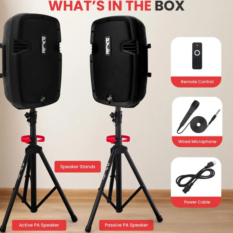 Bluetooth PA Speaker Kit 700W - Dual 8