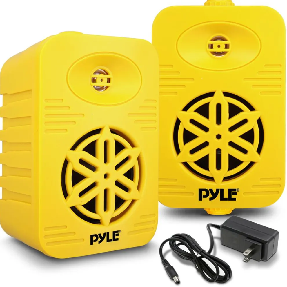 Bluetooth Waterproof Speakers 300W 4" 2-Way Polymer Tweeter Yellow