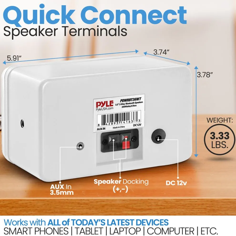 Bluetooth Waterproof Speakers 200W 3.5