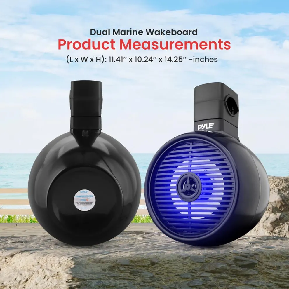 Bluetooth Waterproof Marine Speakers 300W LED 8