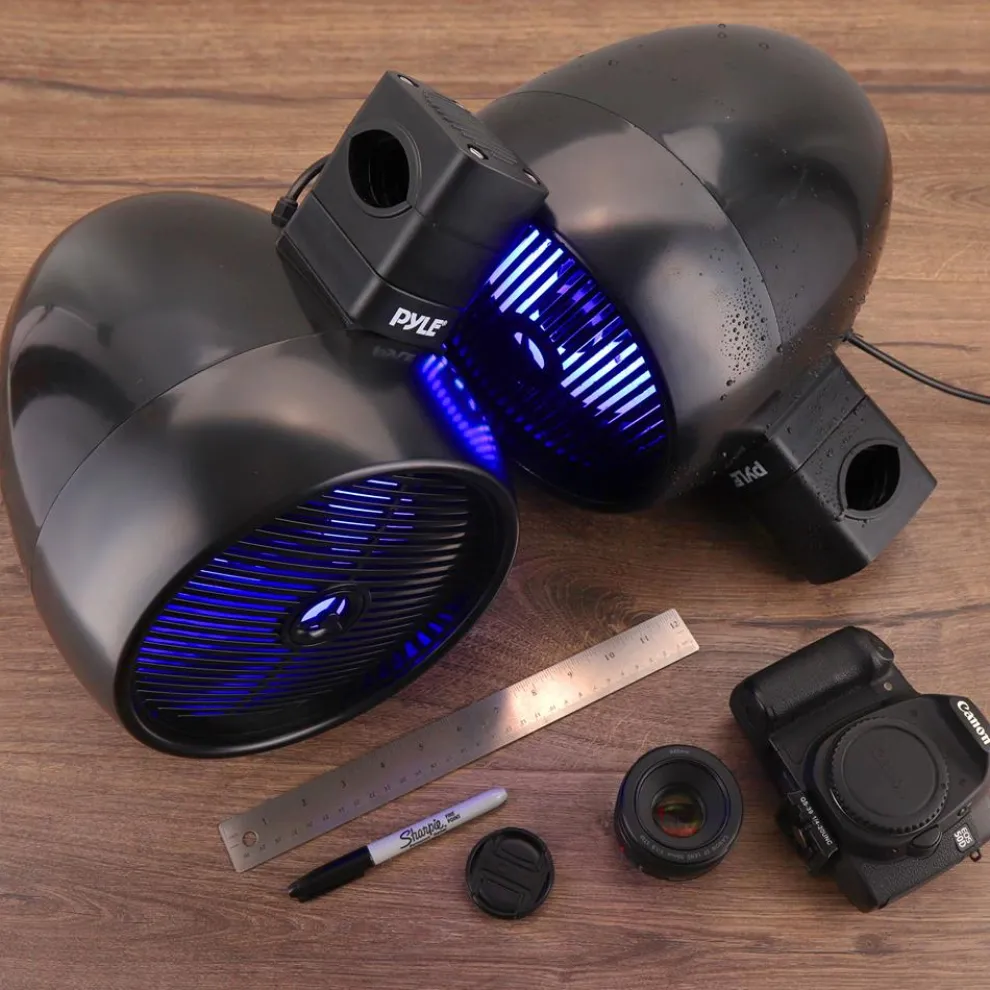 Bluetooth Waterproof Marine Speakers 300W LED 8