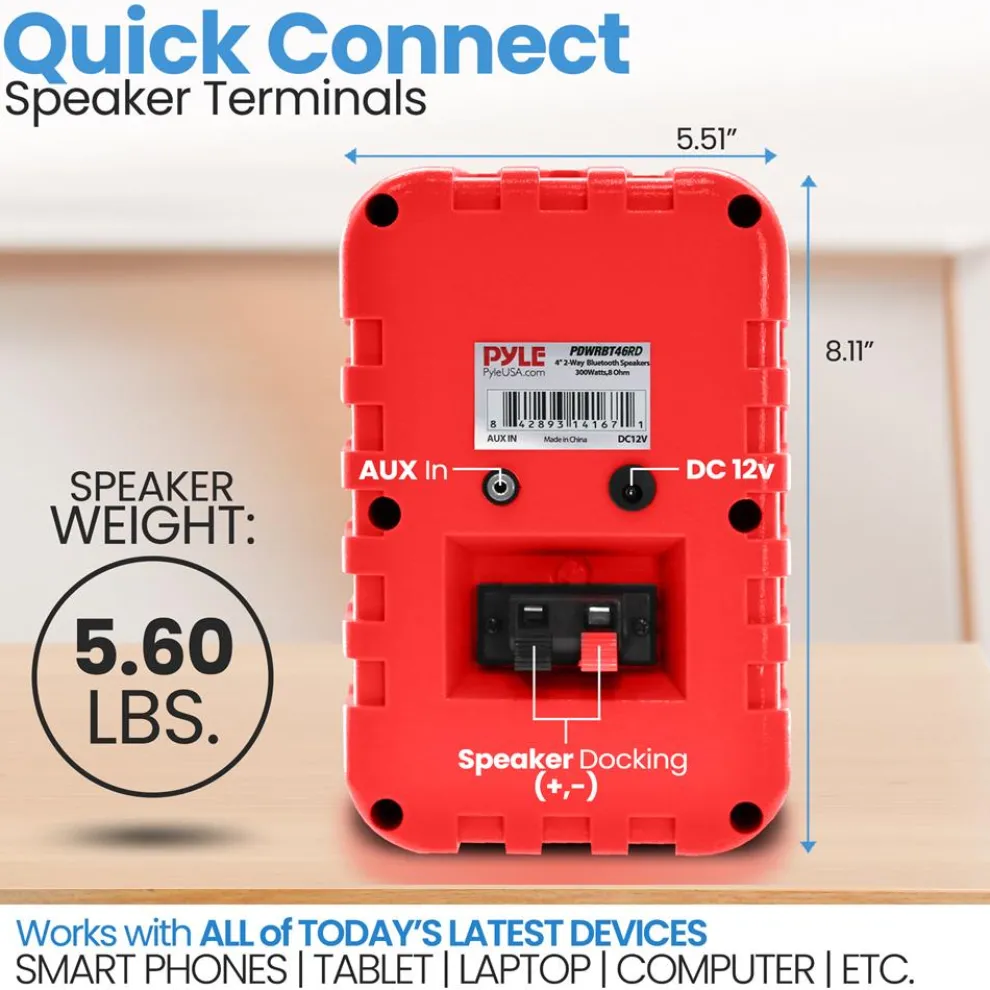 Bluetooth Waterproof Speakers - 300W 4