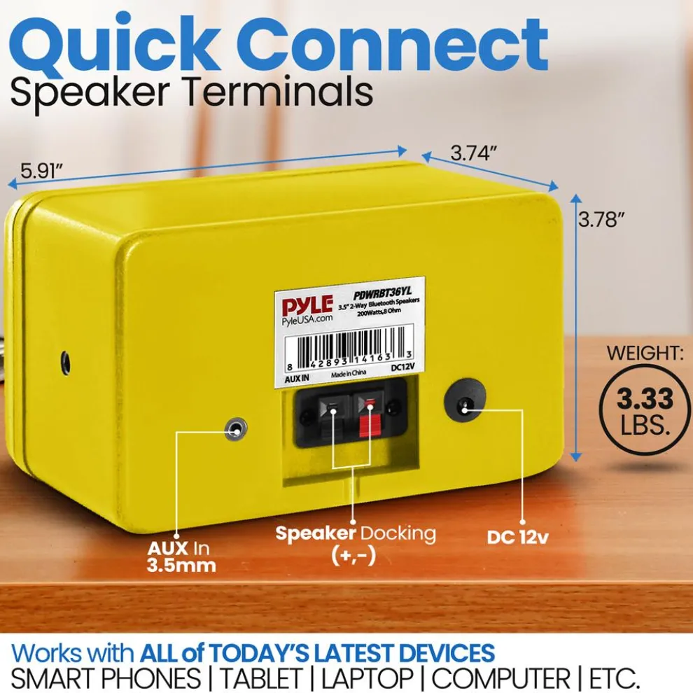 Bluetooth Waterproof Speakers 200W 3.5