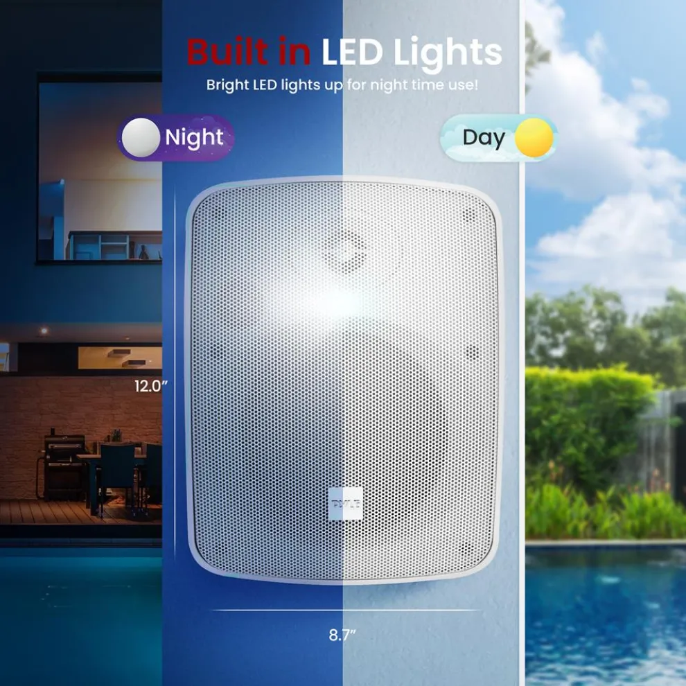 Bluetooth Waterproof Speakers 600W Marine Grade White