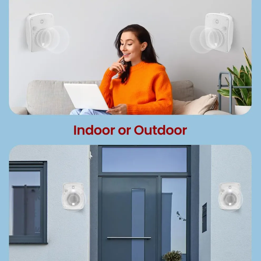 Bluetooth Waterproof Speakers 600W Marine Grade White