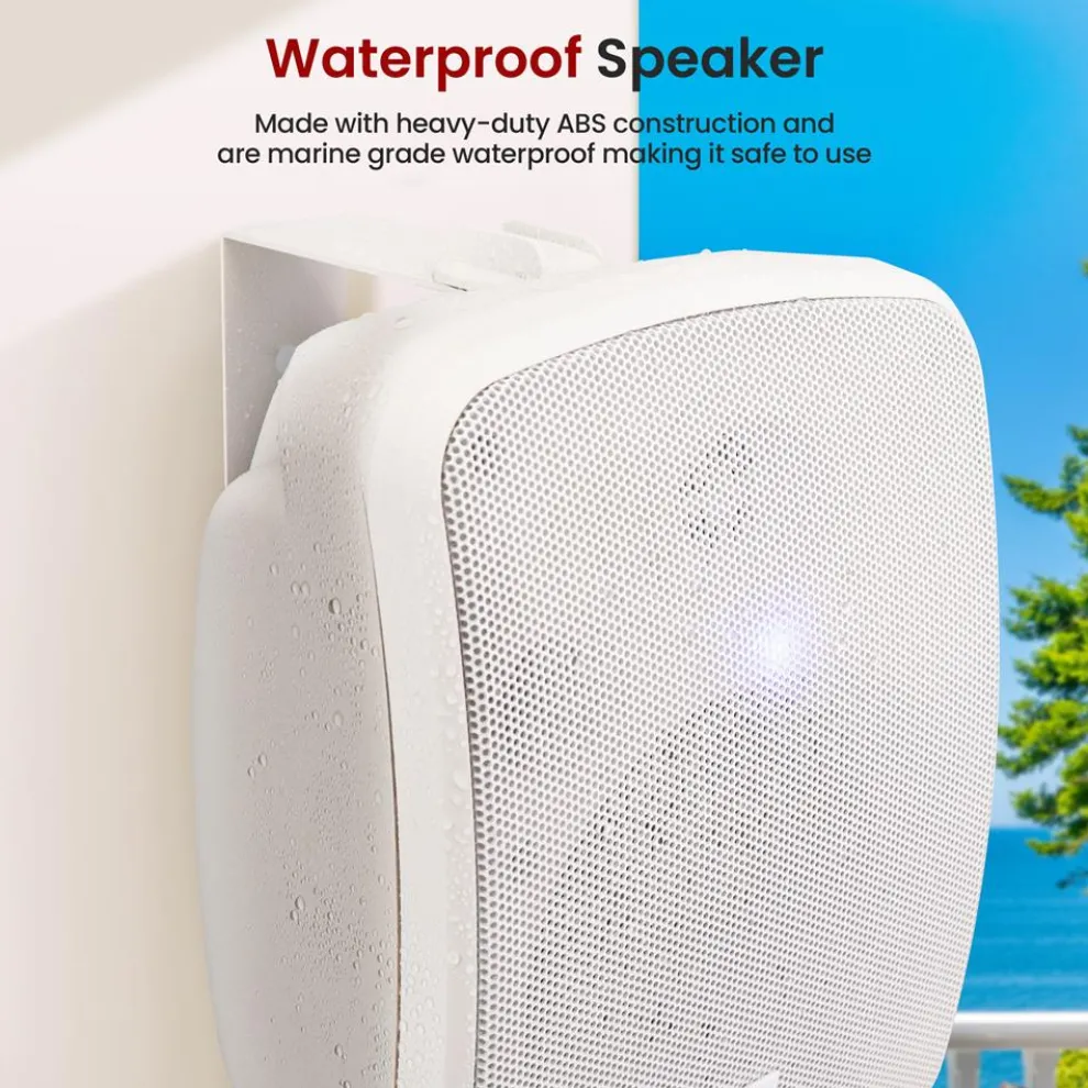 Bluetooth Waterproof Speakers 600W Marine Grade White