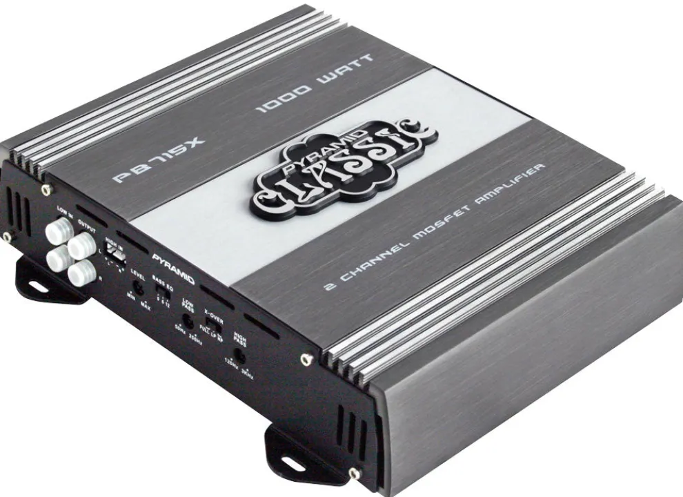 Car Amplifier 1000W Power MOSFET 2-Channel Bridgeable 90dB SNR