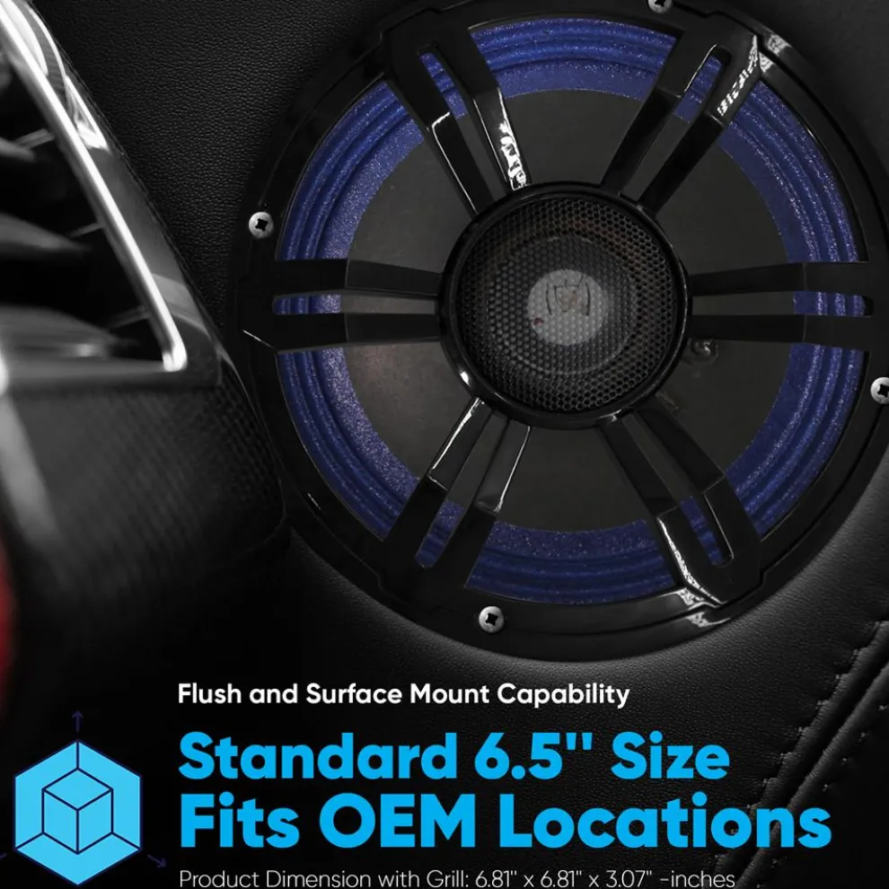 Car Audio Speakers Kit, Low Distortion, 6.5