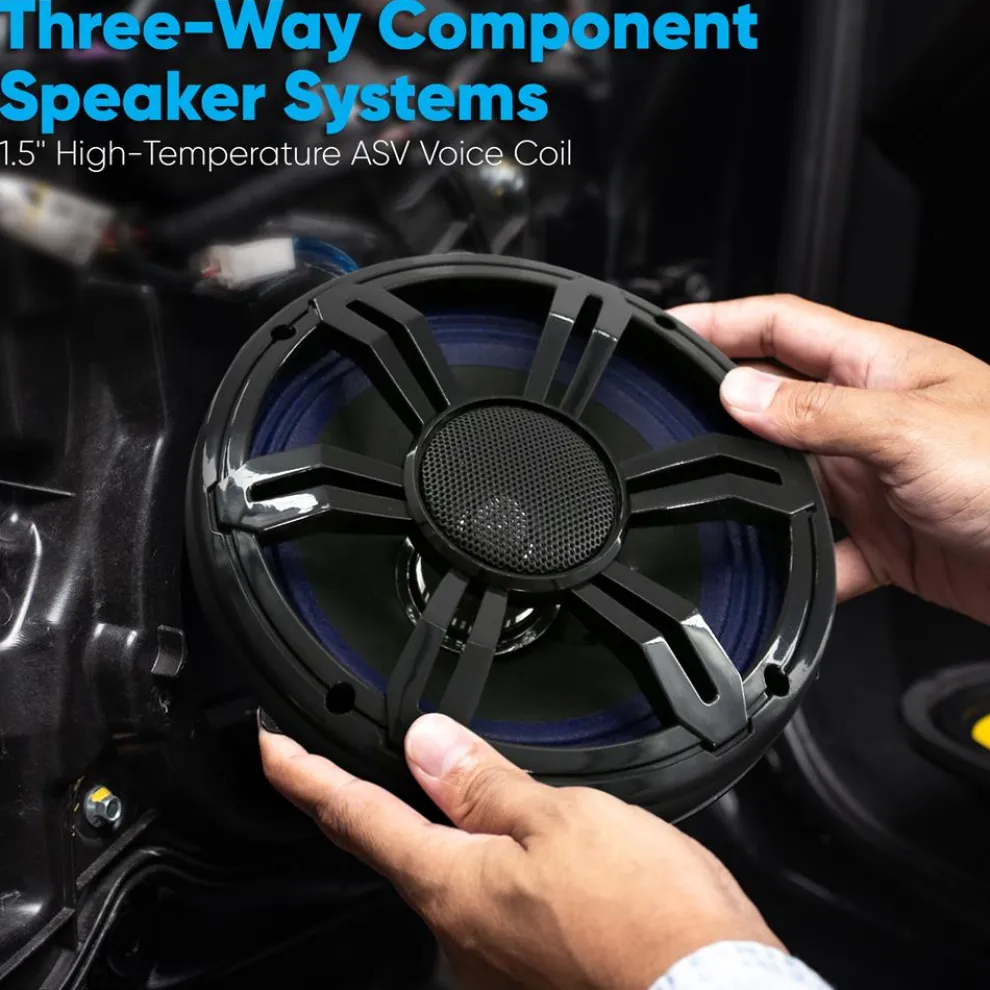 Car Audio Speakers Kit, Low Distortion, 6.5