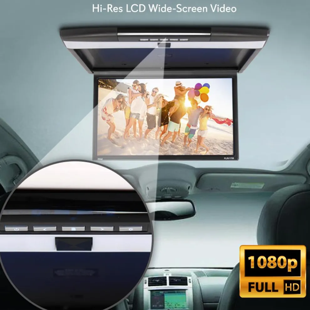 Car Overhead Monitor 1080p LCD 17.3