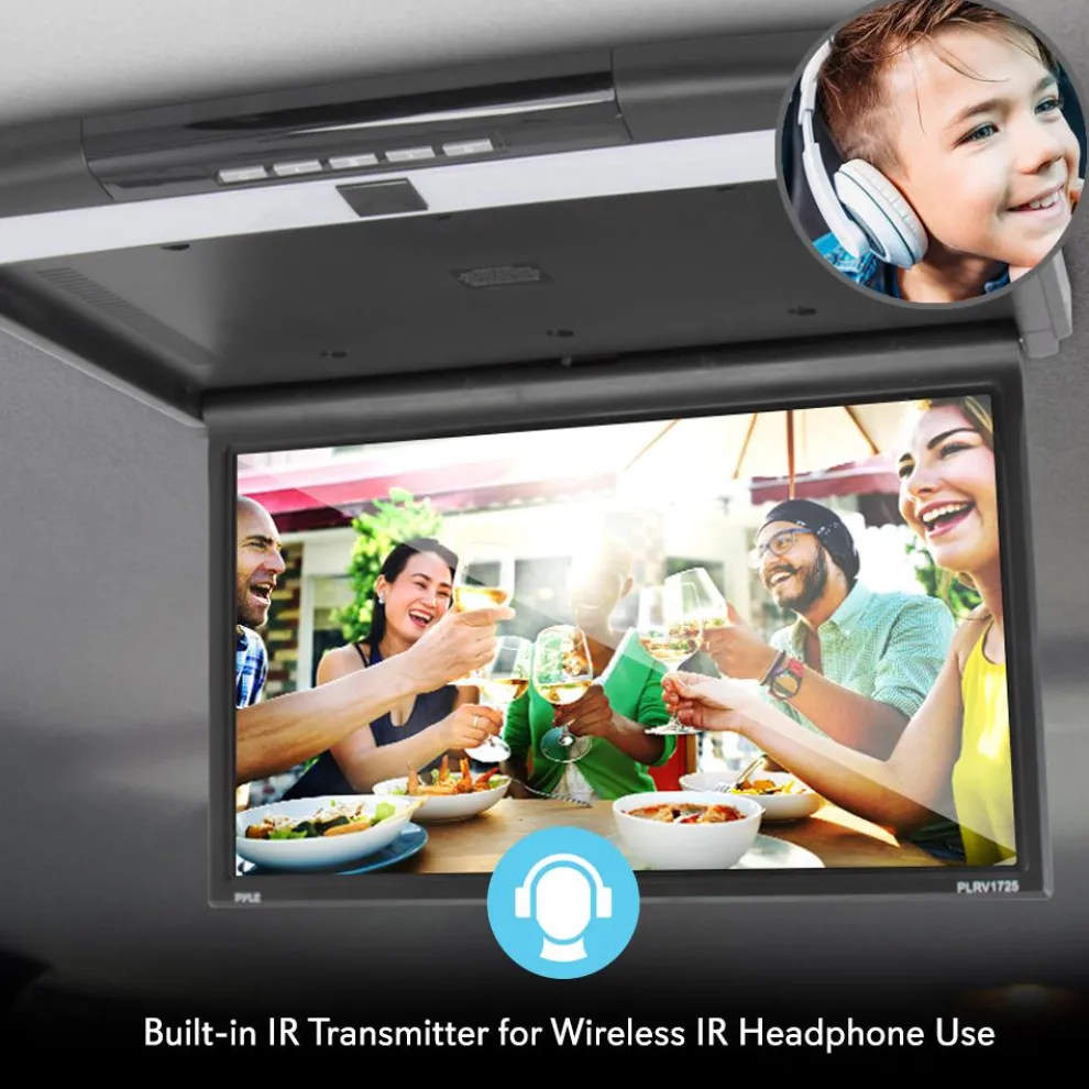 Car Overhead Monitor 1080p LCD 17.3