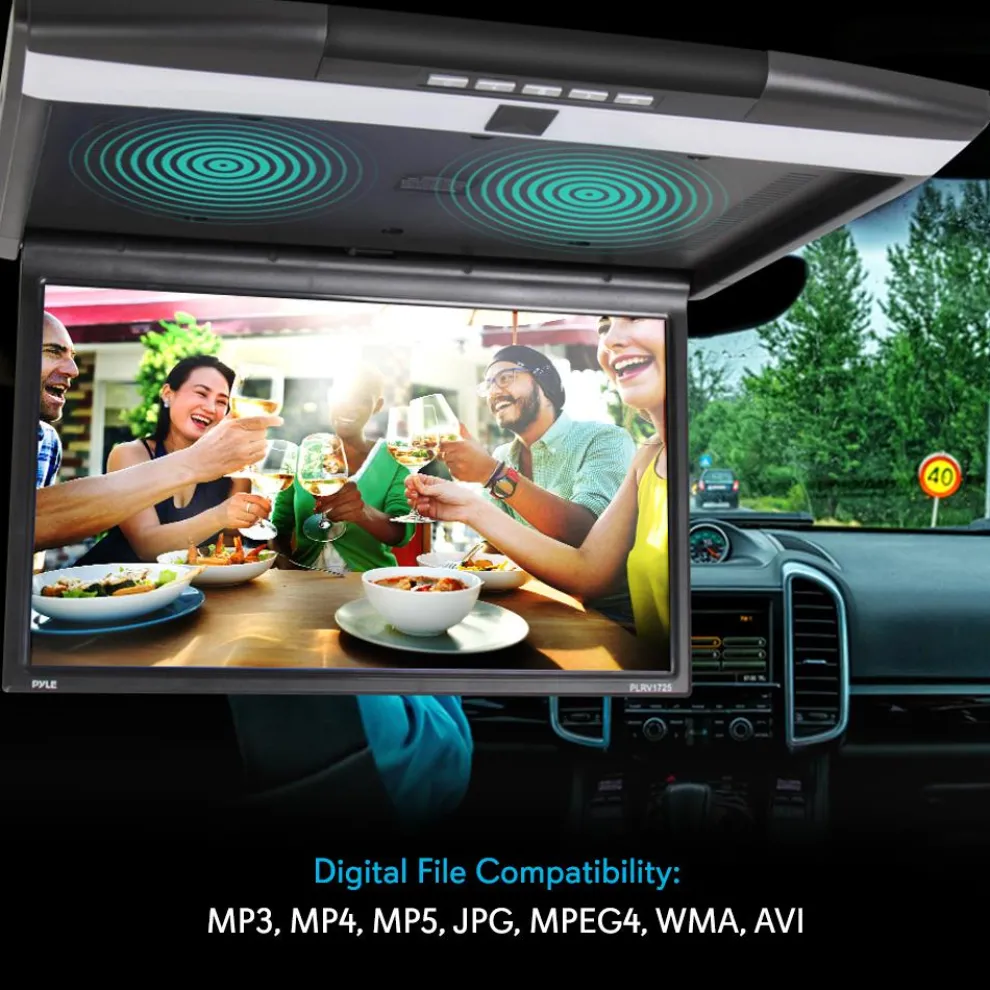 Car Overhead Monitor 1080p LCD 17.3