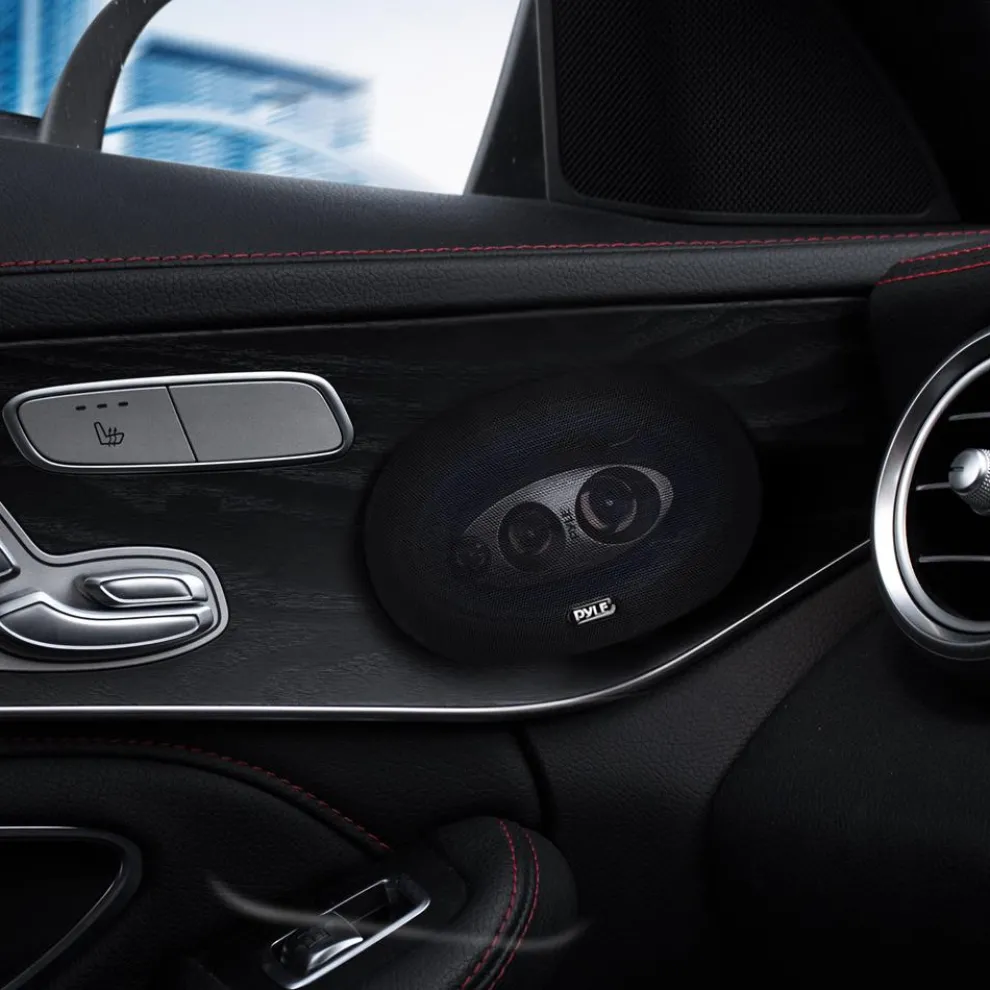 Car Speakers 500W 4-Way Butyl Rubber Surround Blue Pair