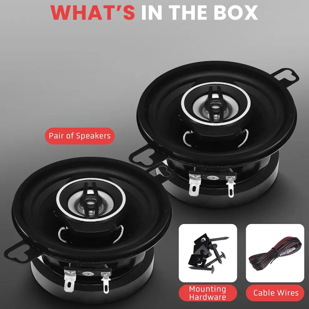 Car Stereo Speakers 120W Low Distortion Coaxial 3.5