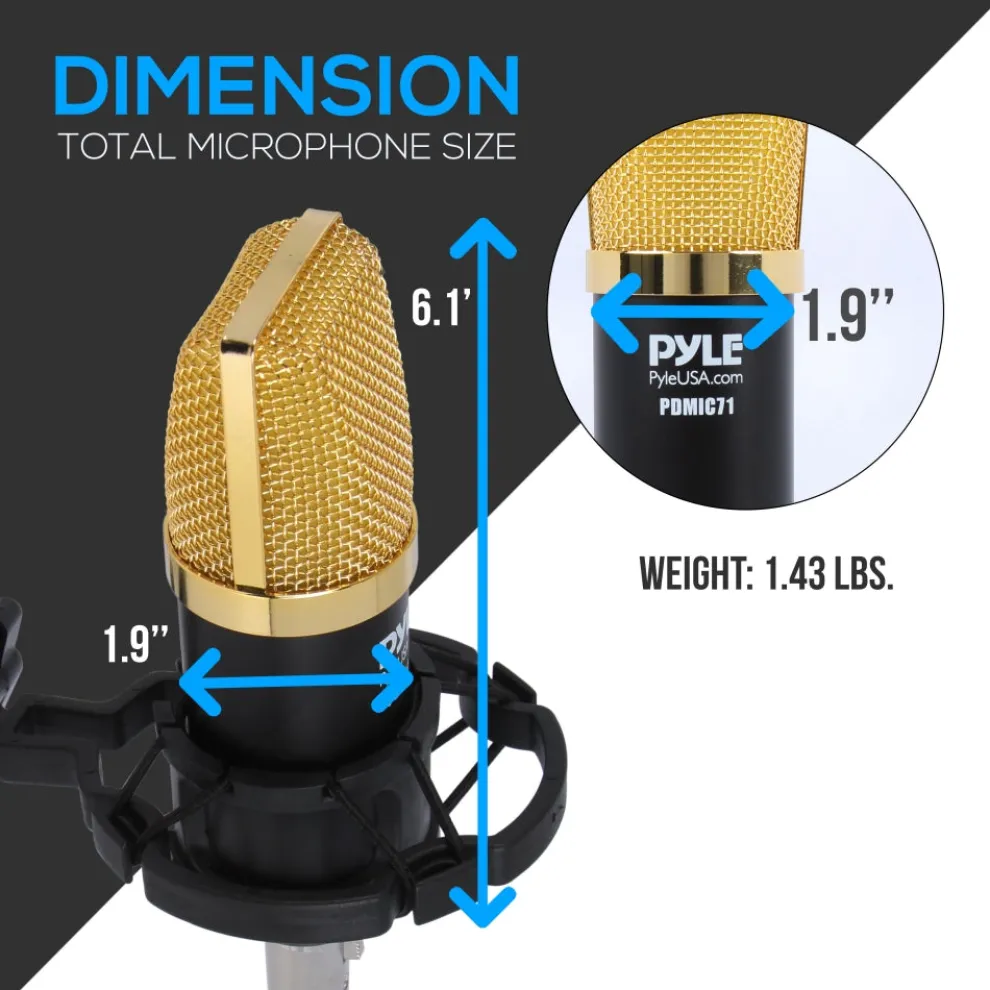 Cardioid Condenser Mic Kit - Crisp Audio, Large Diaphragm, Easy Setup