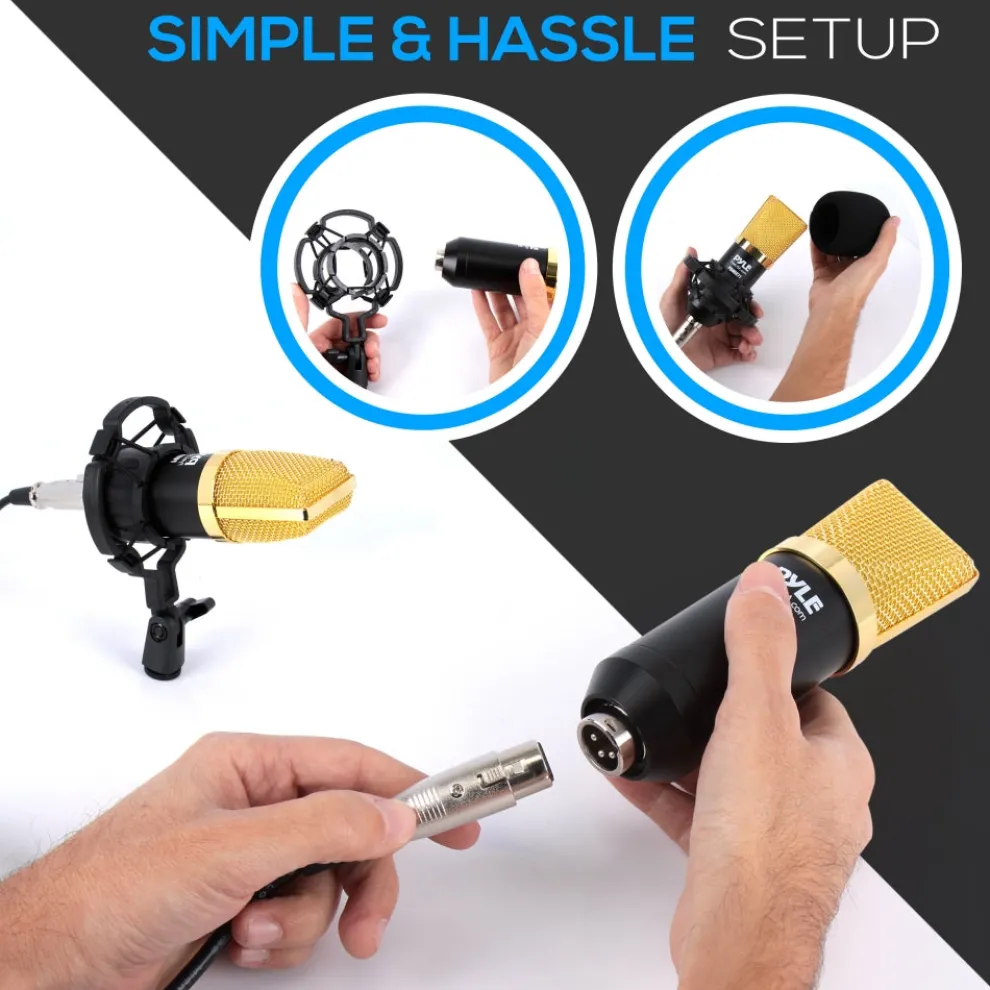 Cardioid Condenser Mic Kit - Crisp Audio, Large Diaphragm, Easy Setup