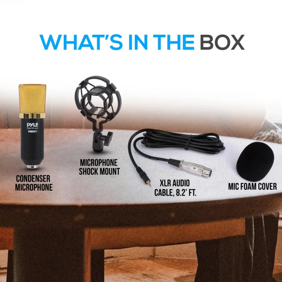 Cardioid Condenser Mic Kit - Crisp Audio, Large Diaphragm, Easy Setup