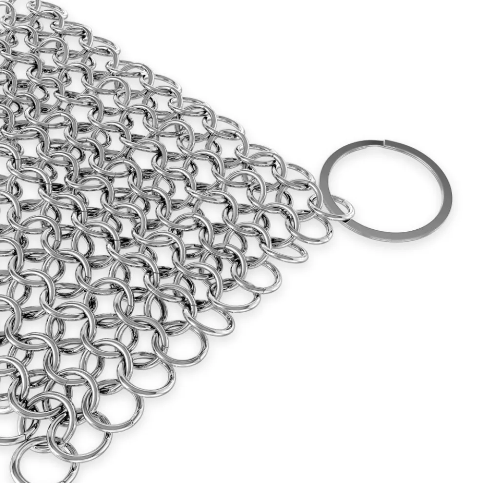 Cast Iron Cleaner - Cuts Cleaning Time - Stainless Steel Chainmail