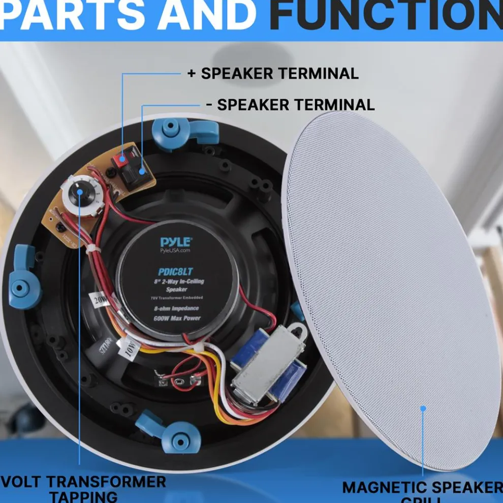 Ceiling Speaker 600W Stereo Sound 8