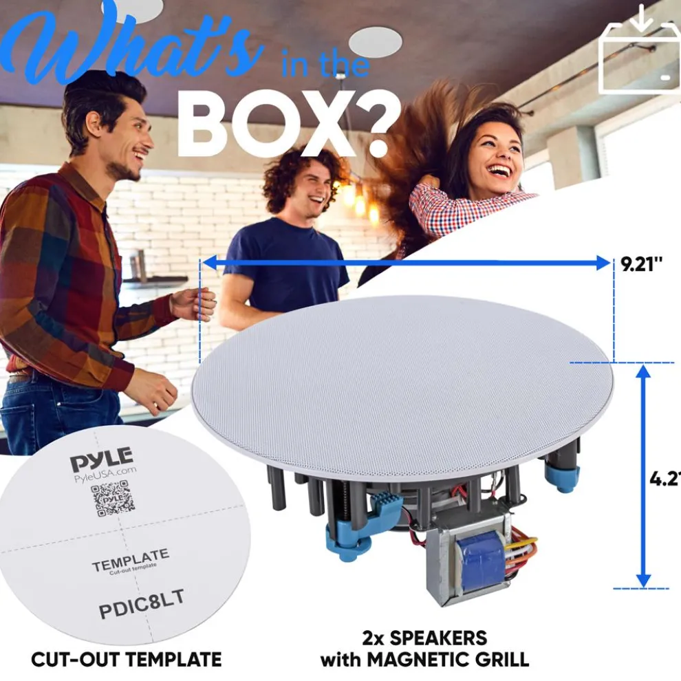 Ceiling Speaker 600W Stereo Sound 8