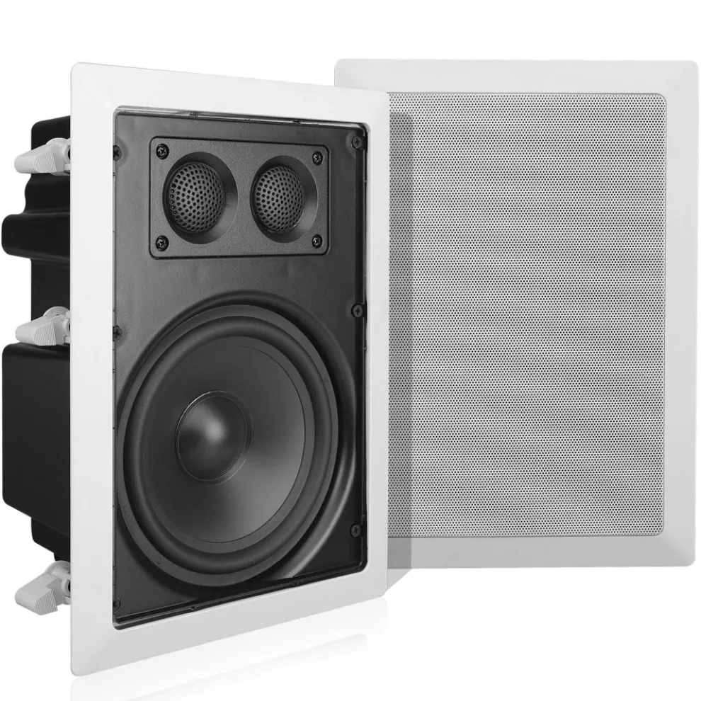 Ceiling Wall Speaker 400W Deep Bass 6.5" Enclosed System White