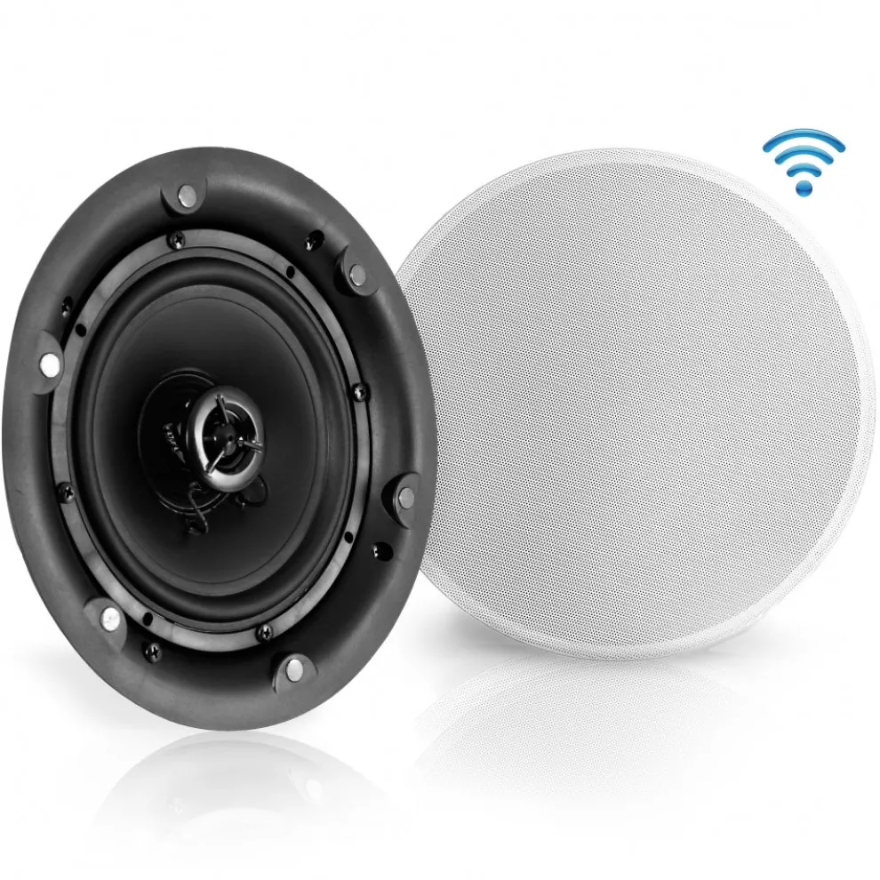 Ceiling/Wall Speaker System, Wireless Bluetooth, 300W, White