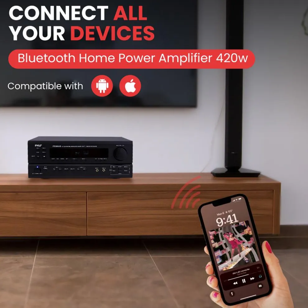 5.1-Ch. Bluetooth Home Theater Receiver