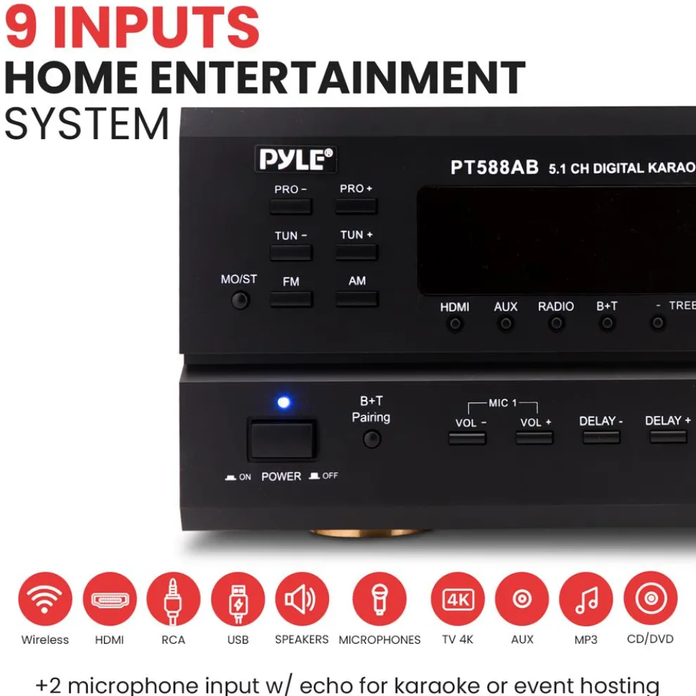 5.1-Ch. Bluetooth Home Theater Receiver