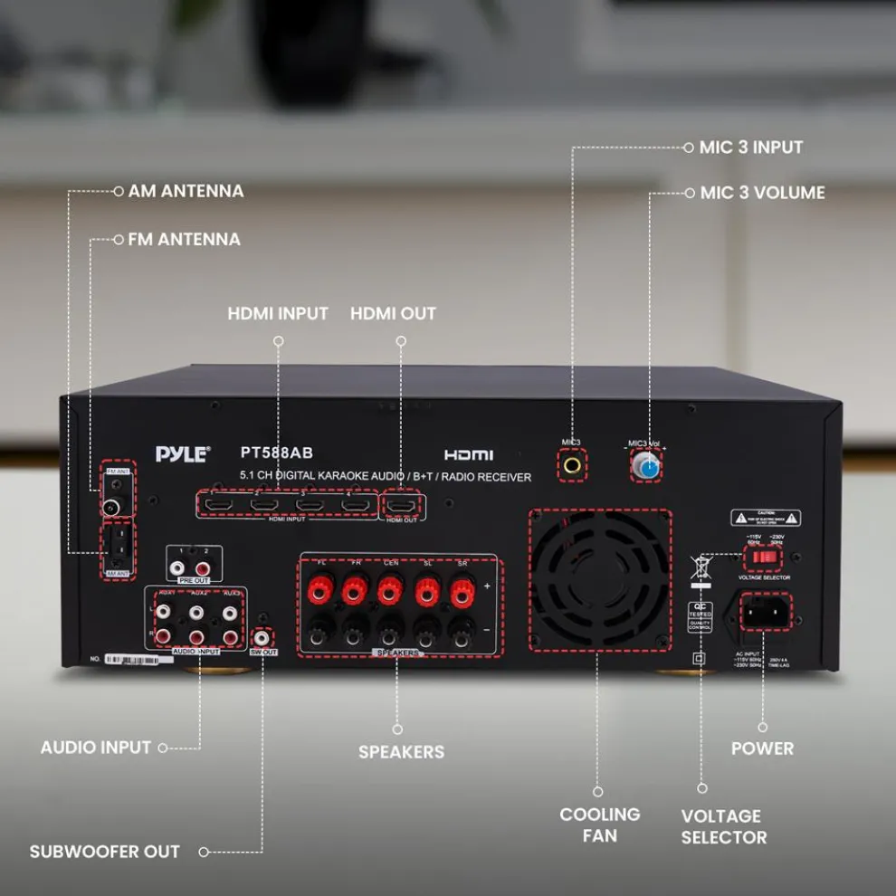 5.1-Ch. Bluetooth Home Theater Receiver