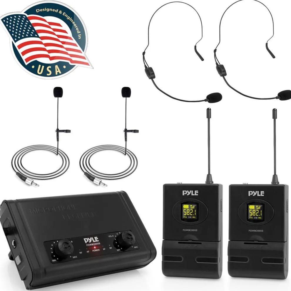 2-Ch. Desktop Wireless Microphone System
