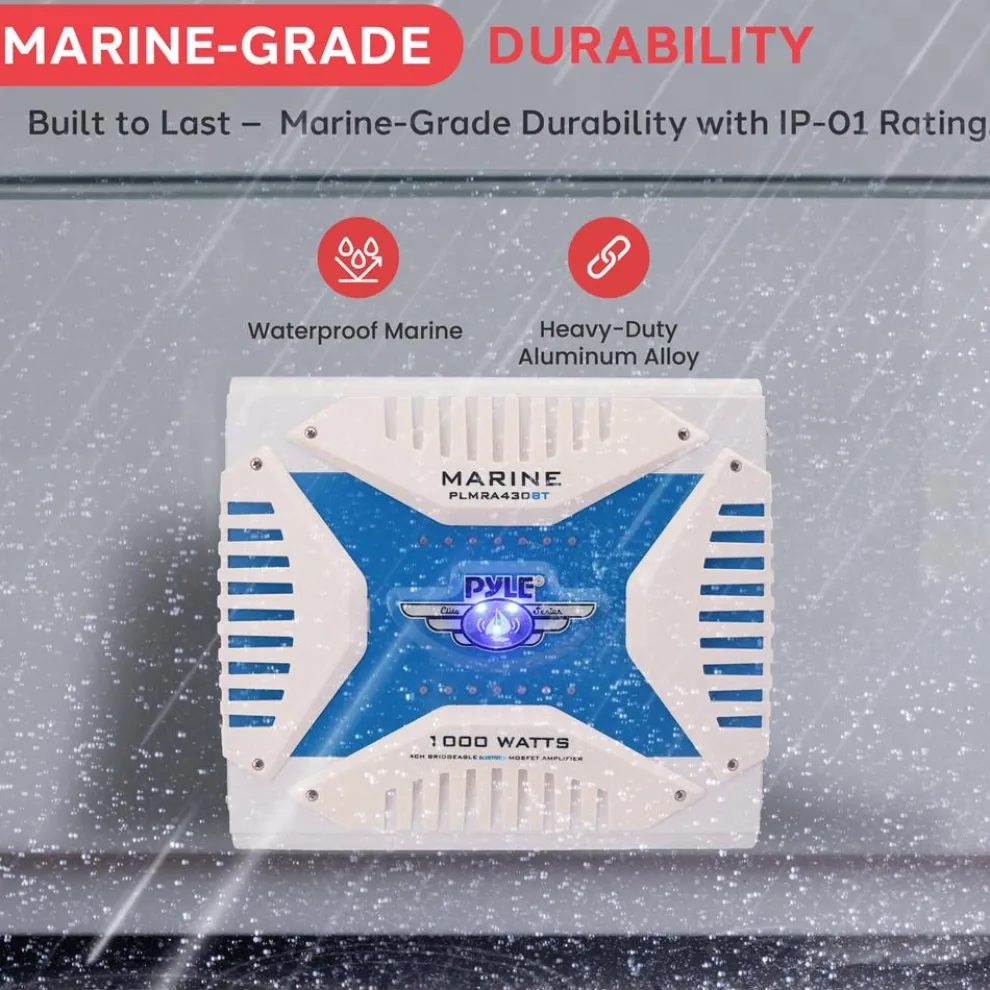 4-Ch. Elite Bluetooth Marine Amplifier