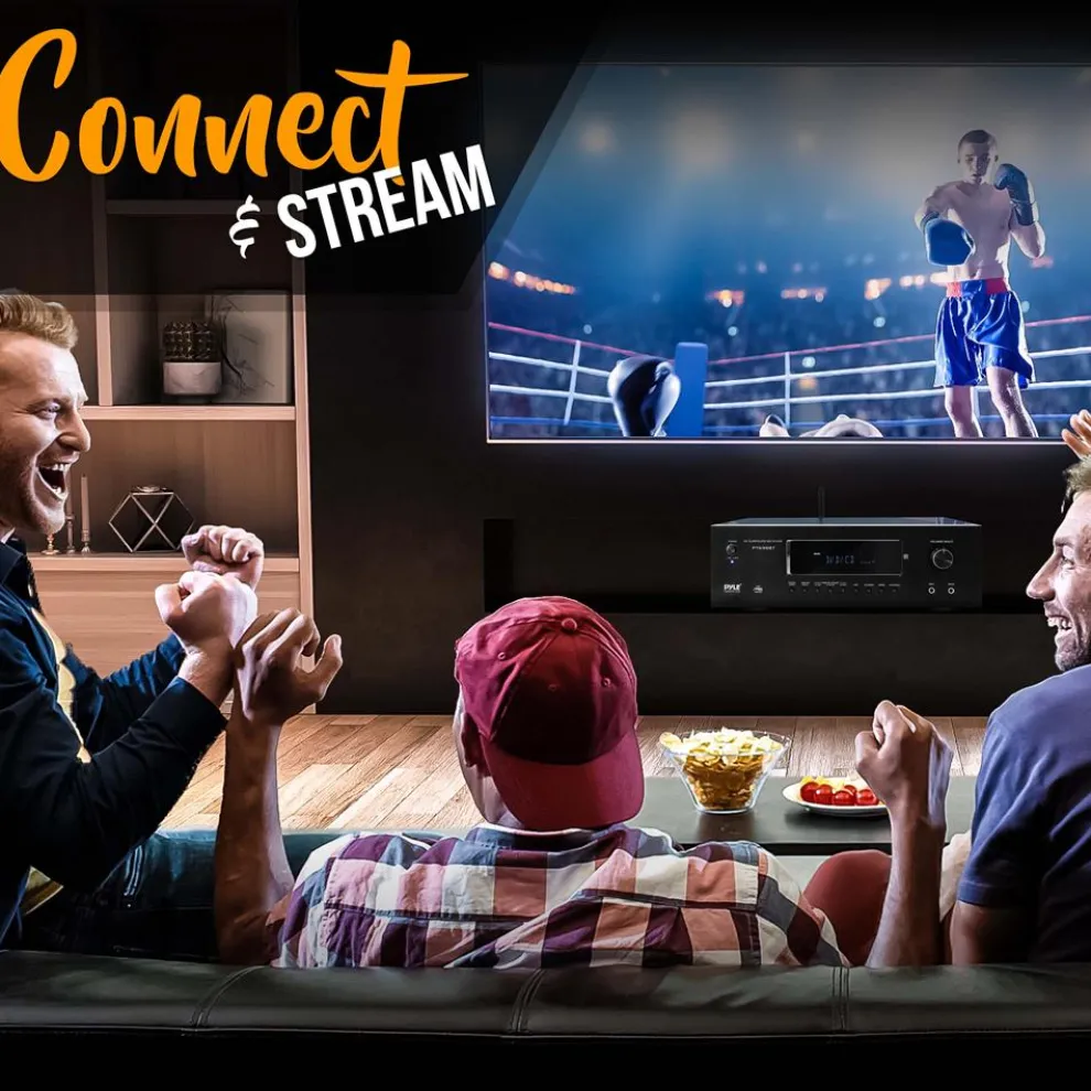 5.2-Ch Home Theater Receiver 1000W 4K Support Bluetooth Streaming