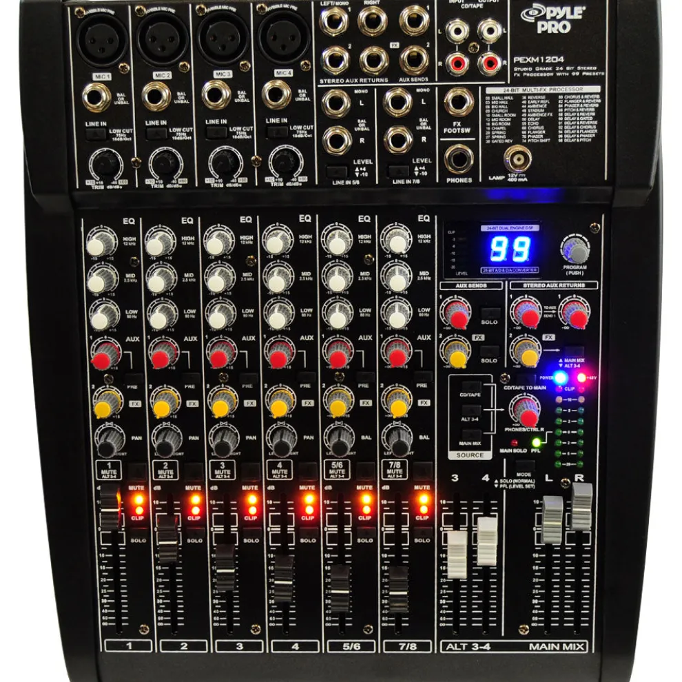 12-Ch. Stereo Mixer With Fx Processor