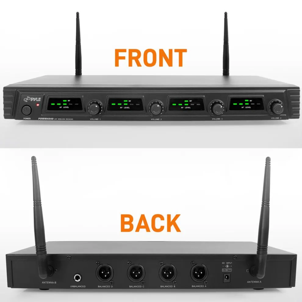 4-Ch. Uhf Wireless Microphone System Kit