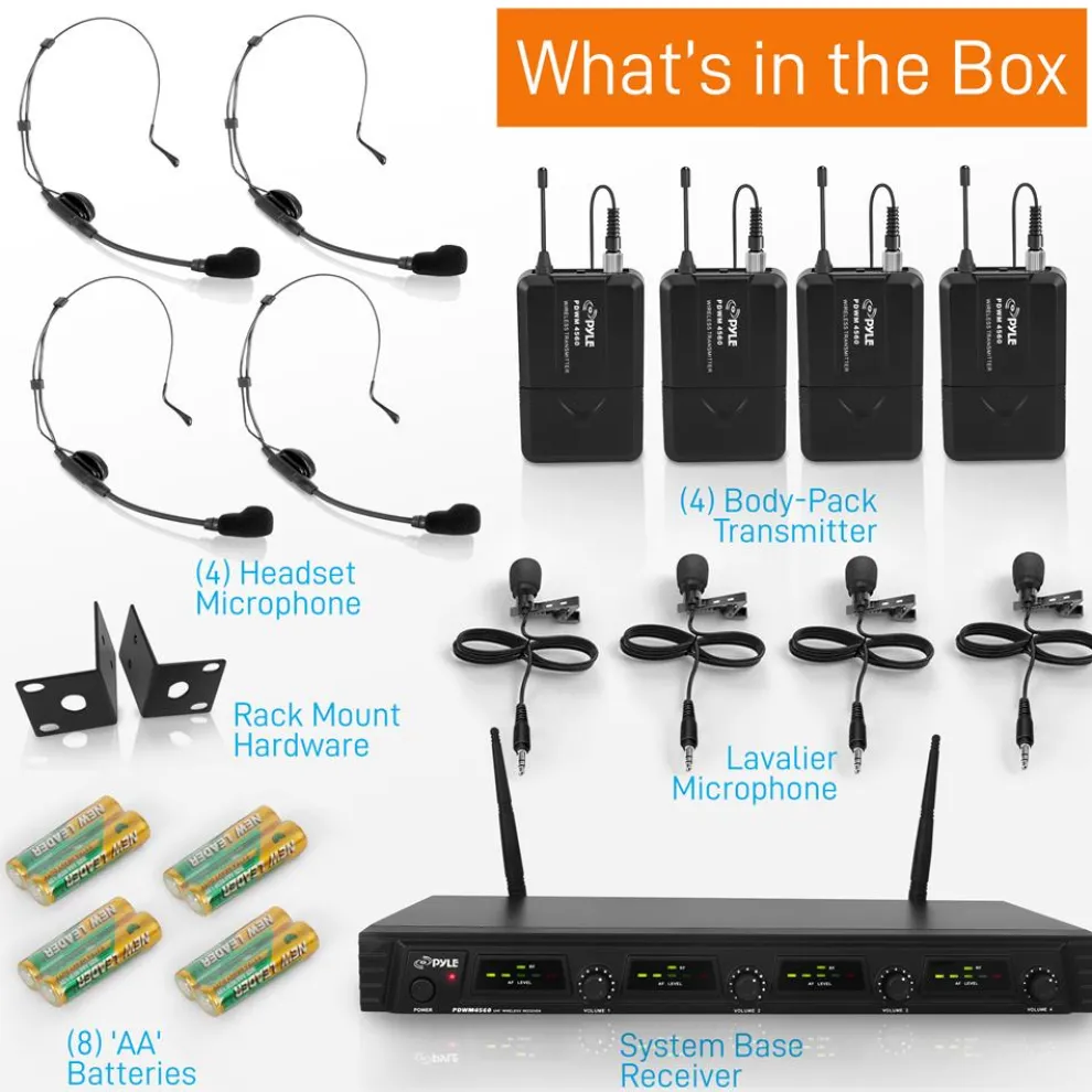 4-Ch. Uhf Wireless Microphone System