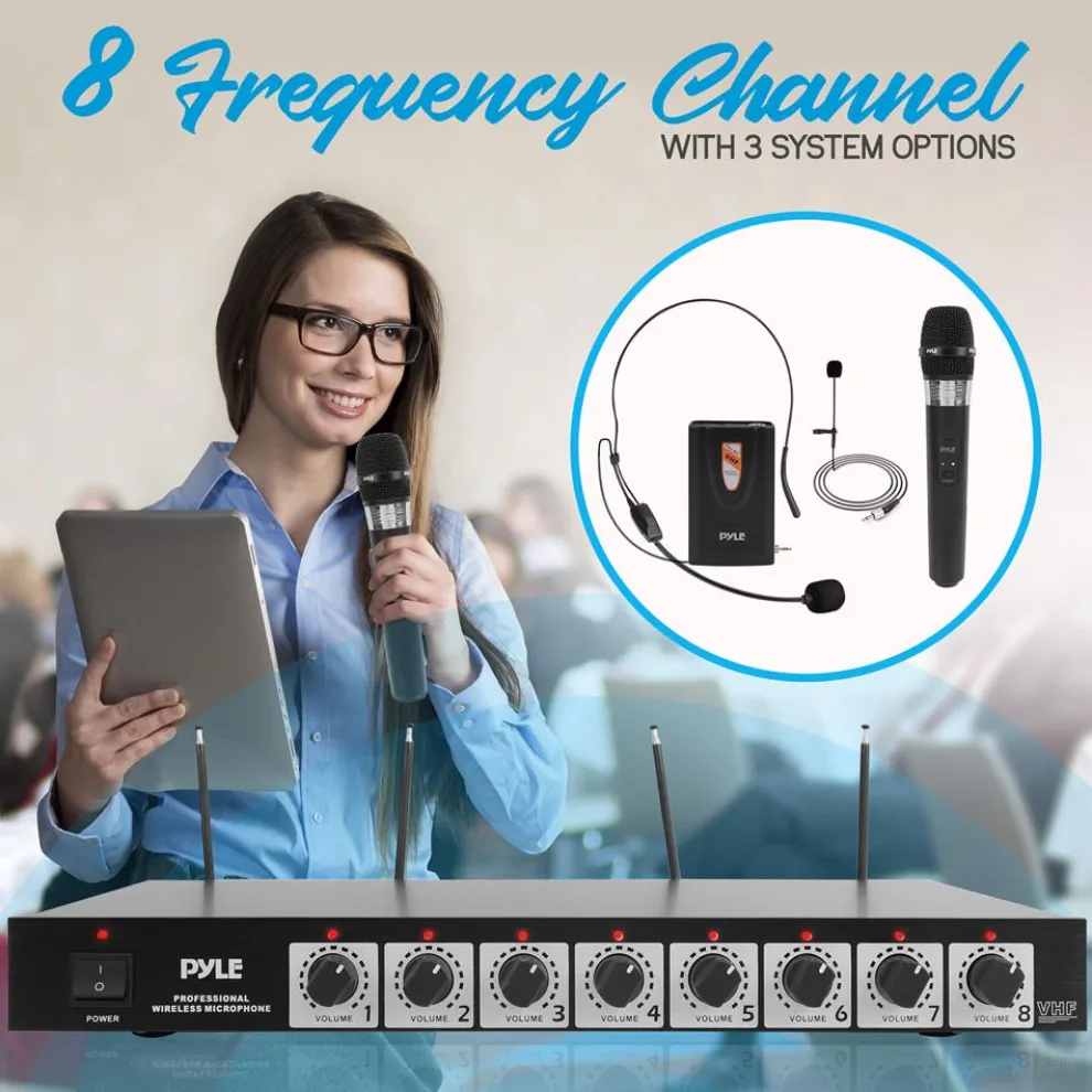 8-Ch. Wireless Microphone System