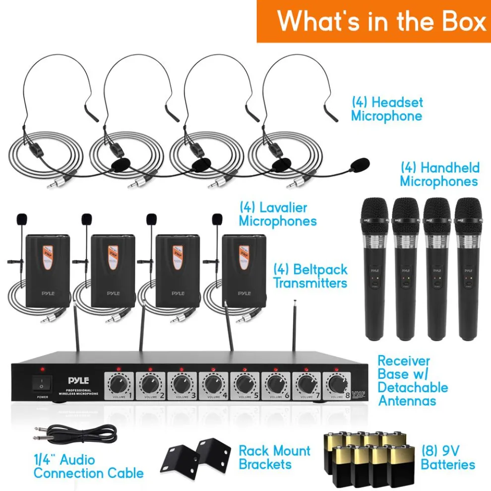 8-Ch. Wireless Microphone System
