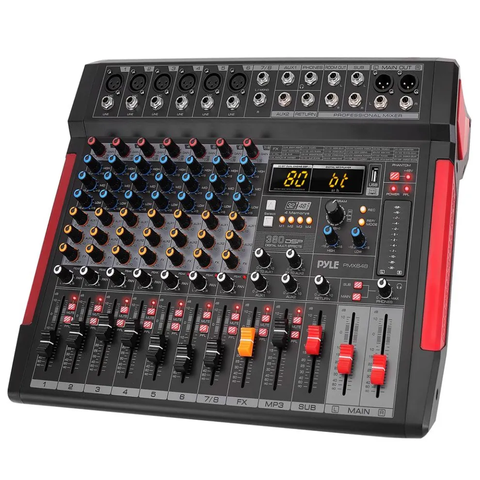 8-Channel Audio Mixer, Wireless Streaming, 380 DSP Effects, USB Interface