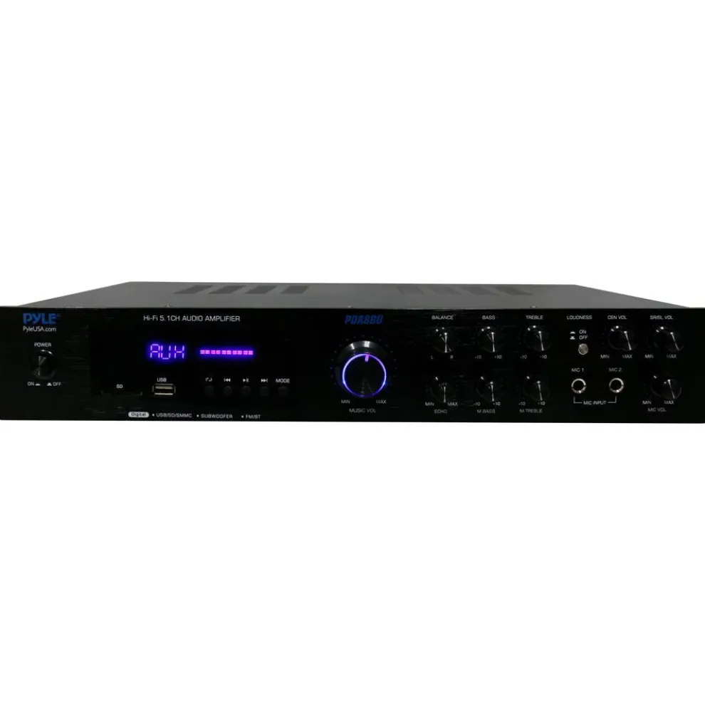 5-Channel Bluetooth Audio Amplifier, Wireless Streaming, VFD Display