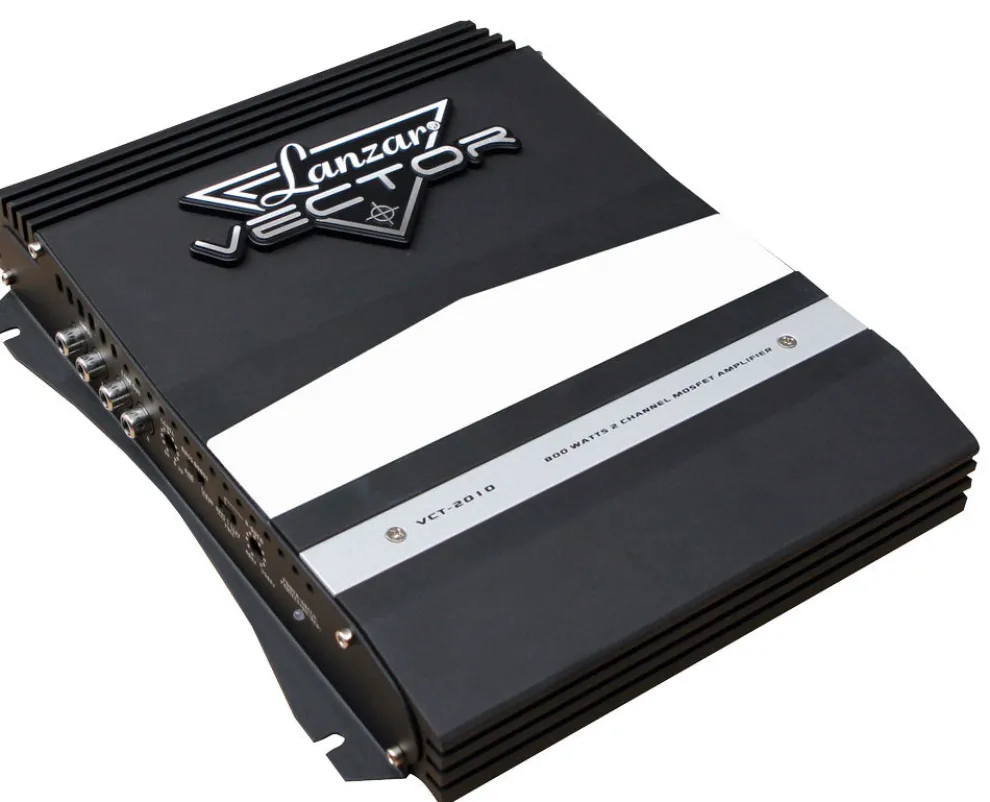 2-Channel Car Amplifier 800W MOSFET Slim Design with Bass Boost