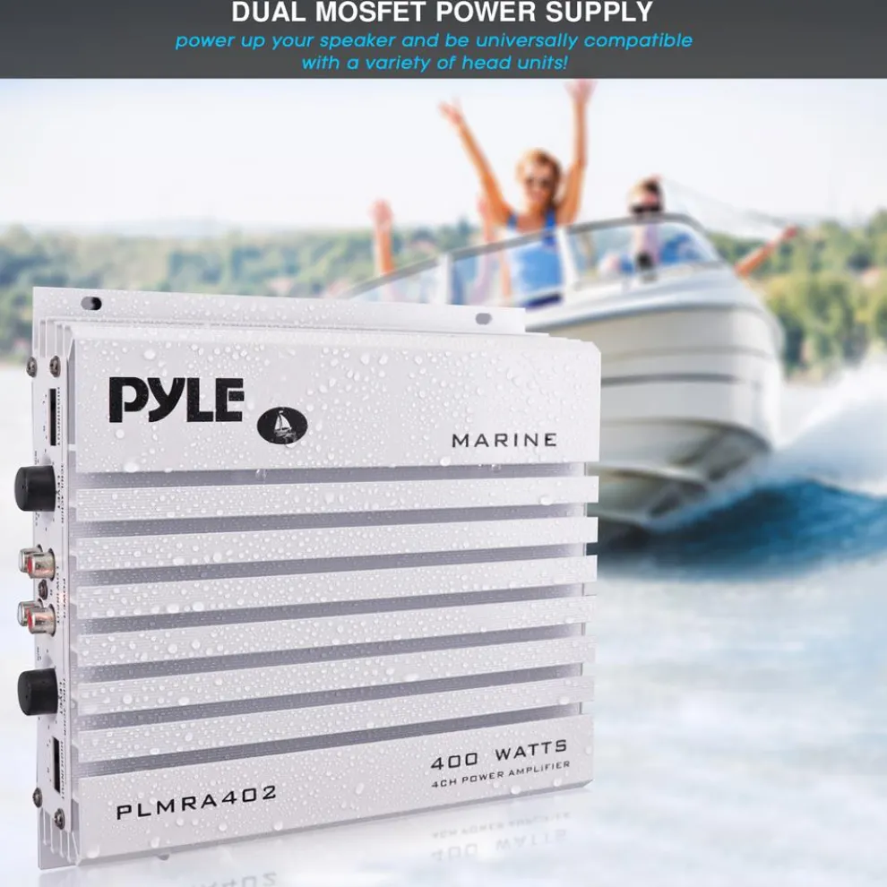 4-Channel Marine Amplifier 400W Waterproof Dual MOSFET Power Supply