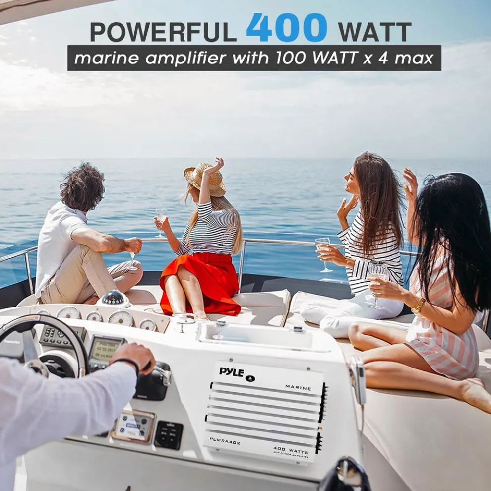 4-Channel Marine Amplifier 400W Waterproof Dual MOSFET Power Supply