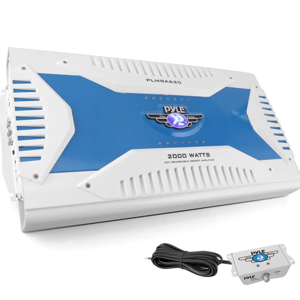 6-Channel Marine Amplifier, Waterproof, 2000W, MOSFET Power Supply