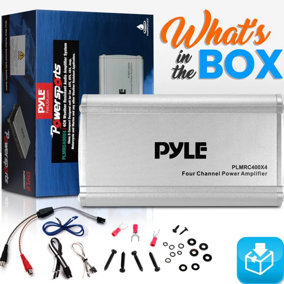 4-Channel Weather-Resistant Audio Amplifier 1200W Max Compact Design