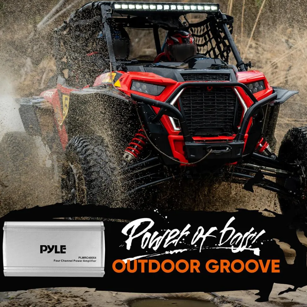 4-Channel Weather-Resistant Audio Amplifier 1200W Max Compact Design