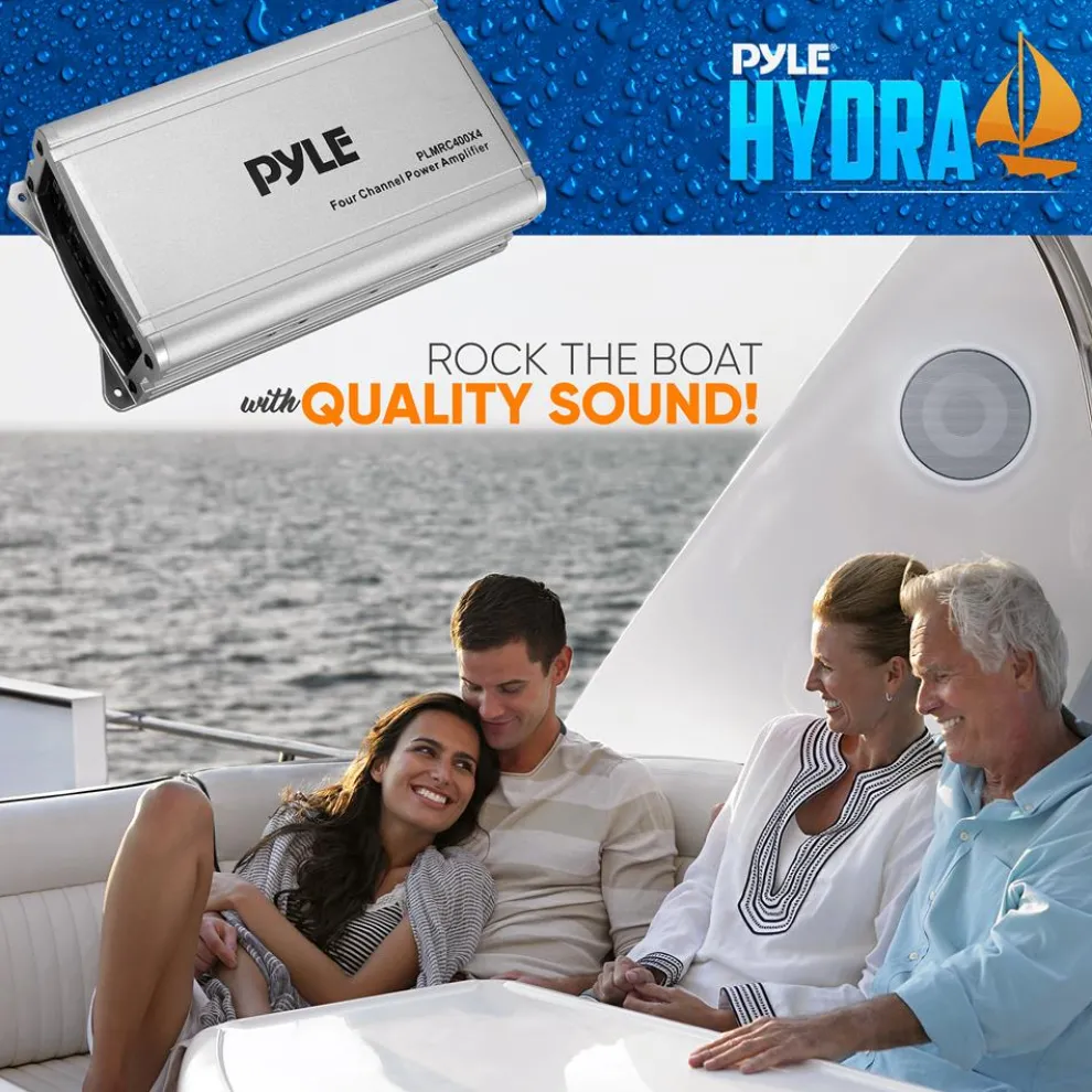 4-Channel Weather-Resistant Audio Amplifier 1200W Max Compact Design