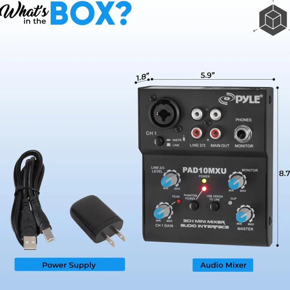 Compact Dj Mixer Pro Audio Interface