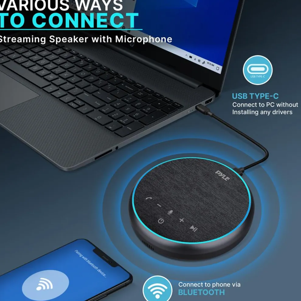 Conference Speakerphone Noise-Canceling Bluetooth HD Voice USB-C