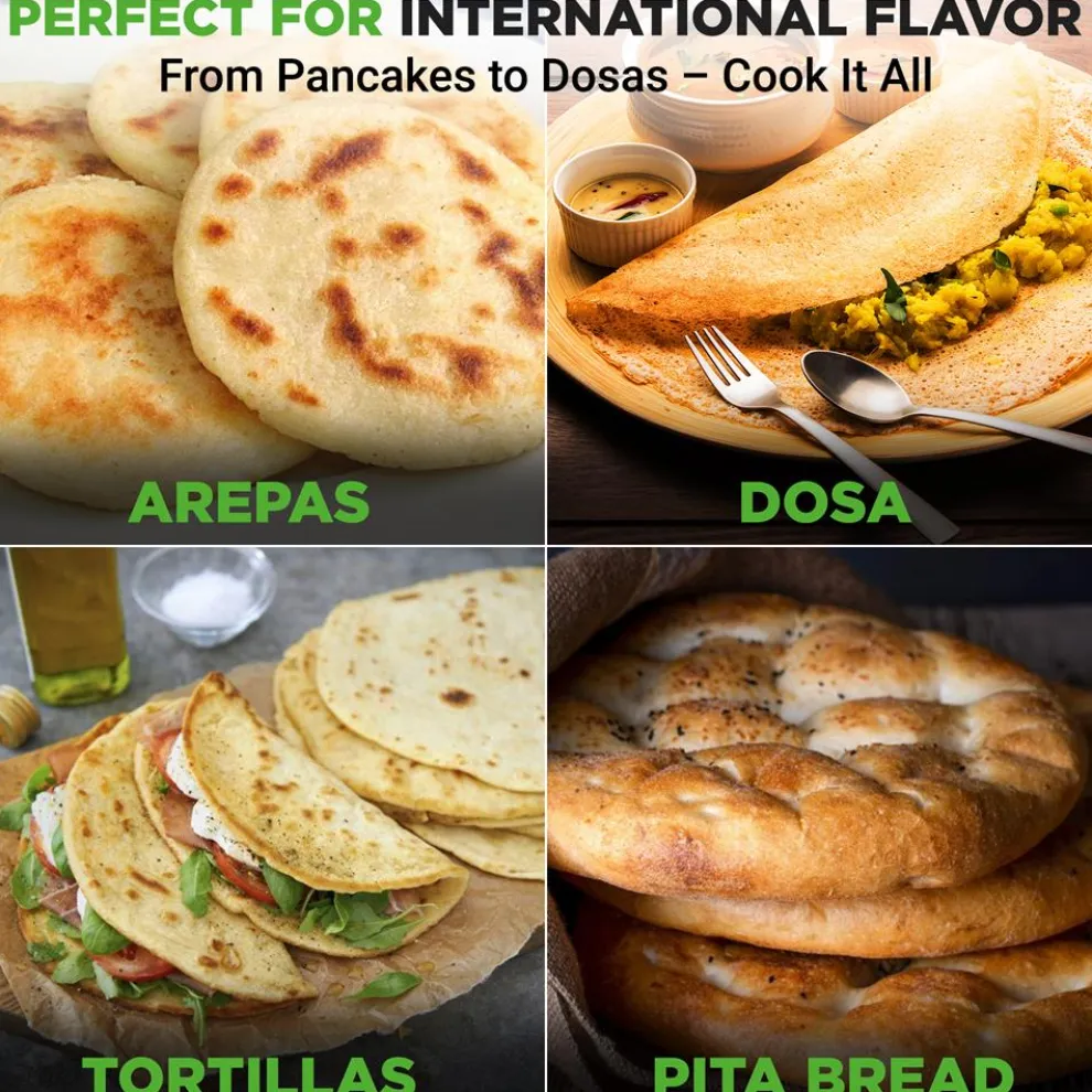 Copper Griddle Pan Non-Stick Coating Silicone Handle