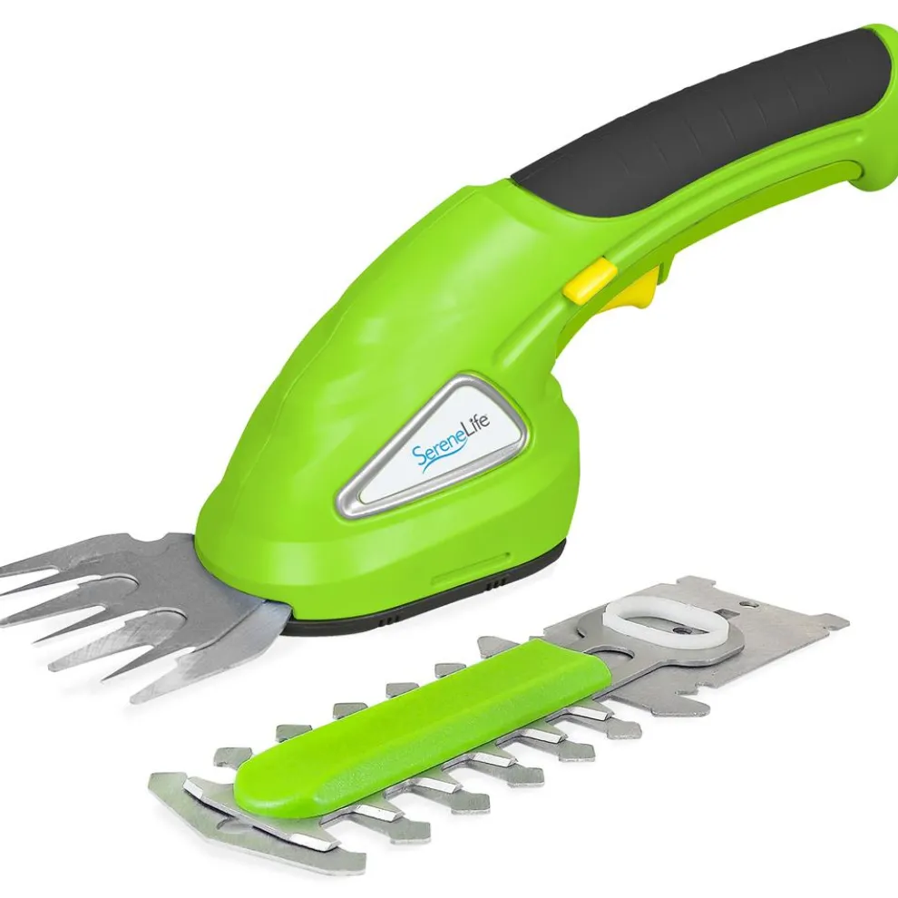 Cordless Grass Cutter & Hedge Trimmer, Rechargeable, Quick Change Blades, Green